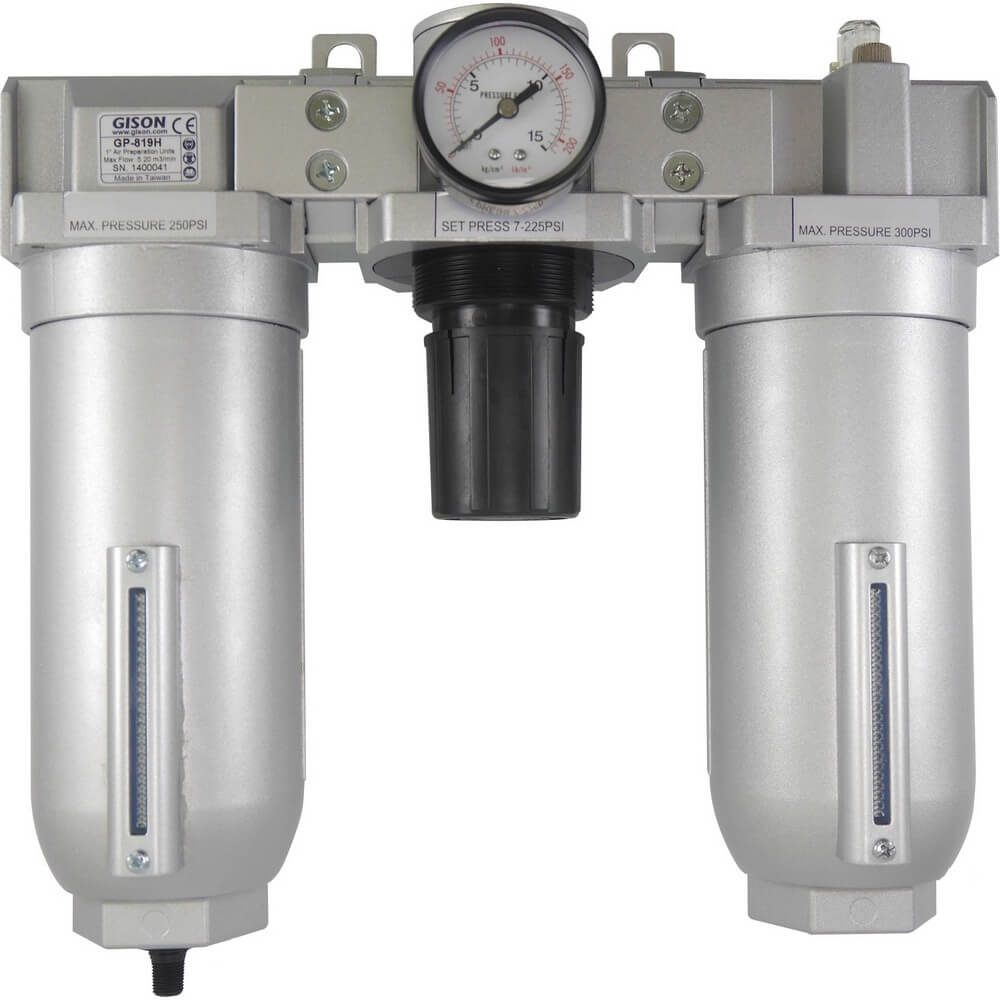 Unidades de preparación de aire de 3/4" (filtro de aire, regulador de aire, lubricador) - GP-818H