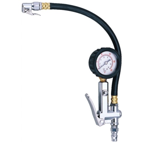 Manomètre de pression des pneus 3 fonctions (tuyau de 30 cm) - GAZ-1B