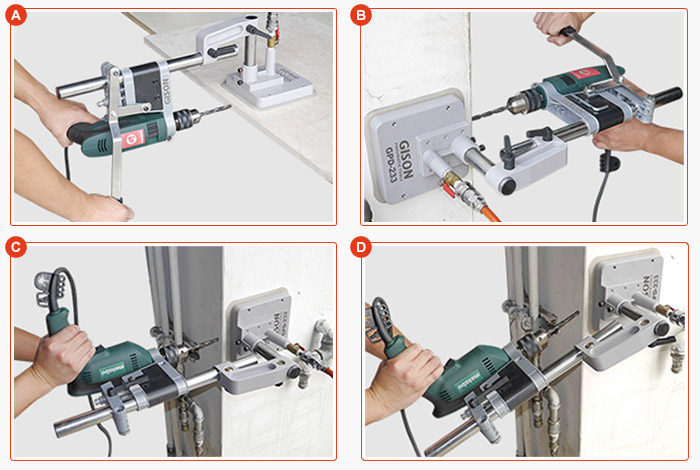 वैक्यूम सक्शन बेस के साथ GPD-233S ड्रिल स्टैंड