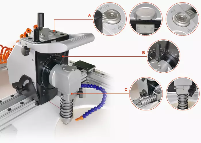 गिसन वायु संचालित पोर्टेबल सिंक होल कटिंग मशीन GPW-M2