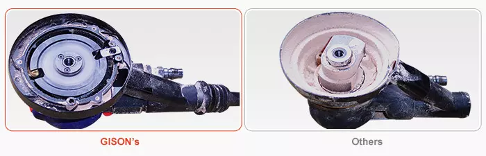 conception anti-obstruction pour ponceuse orbitale aléatoire à air