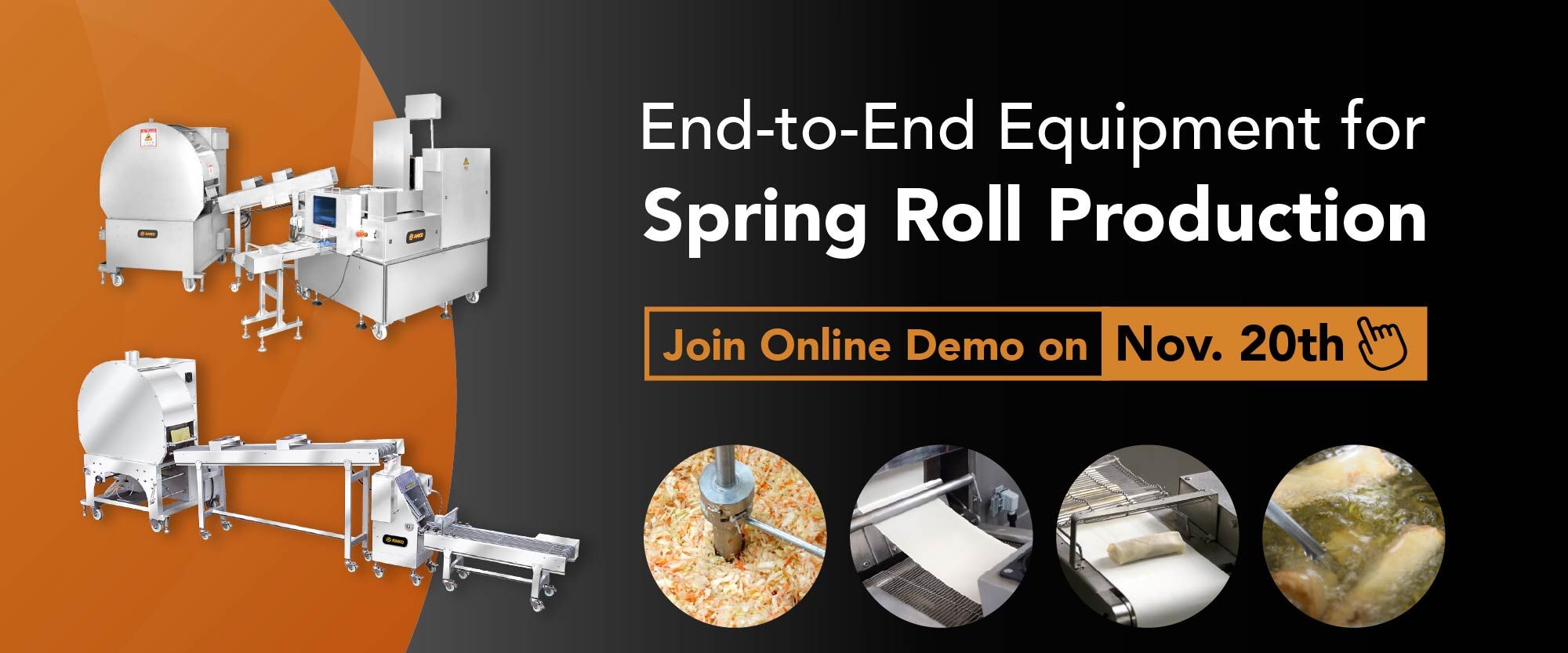 Spring Roll Machine Rugtek 완전한 스프링 롤 생산 과정 공개! 채소 준비부터 자동 포장까지 | ANKO FOOD MACHINE CO., LTD.