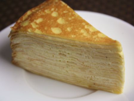Crepe Cake made with machine-made Crepes