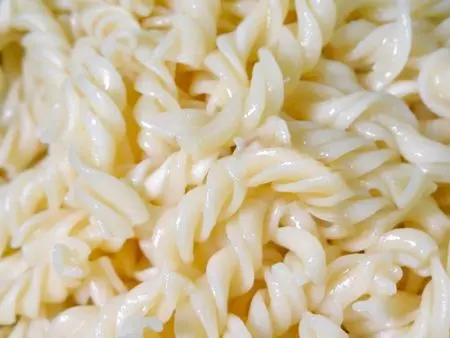 Fusilli produced in large quantities by our automated spaghetti making machine