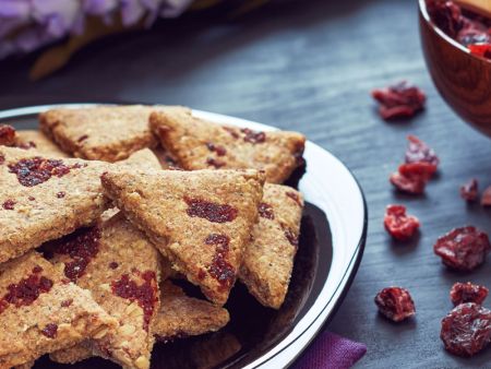 Cookies made with cranberries