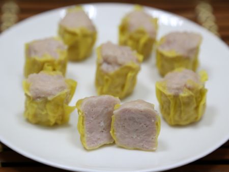 Firmly formed Shumai made with thin wrappers