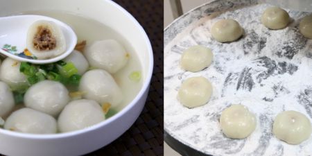 Gluten-free, viscos and sticky food products such as tang yuan and mochi
