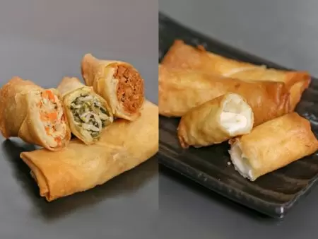 It can produce Spring Rolls with different filling ingredients