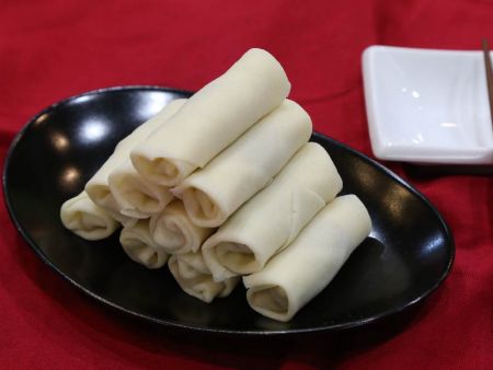 The Spring Rolls are hand-rolled