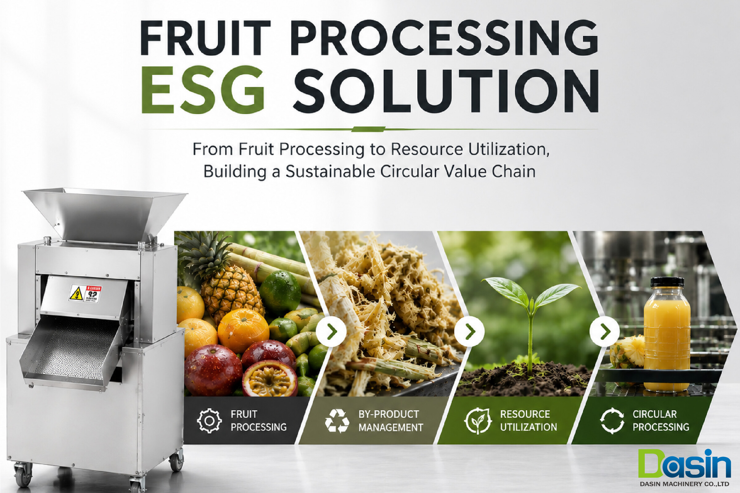 การประมวลผลอาหาร ESG, โซลูชัน ESG, เศรษฐกิจหมุนเวียน, อุปกรณ์เศรษฐกิจหมุนเวียน, การรวมอุปกรณ์การประมวลผลอาหาร, การประมวลผลผลไม้, อุปกรณ์การประมวลผลผลไม้, กระบวนการประมวลผลผลไม้, การประมวลผลผลพลอยได้จากผลไม้, การใช้ผลพลอยได้จากผลไม้, การแปรรูปเนื้อผลไม้ / เศษผลไม้, อุปกรณ์การแปรรูปน้ำผลไม้, การแปรรูปอาหารอย่างยั่งยืน