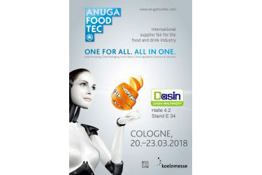 Dasin Machinery estará presente en Anuga FoodTec 2018 en Colonia, Alemania.