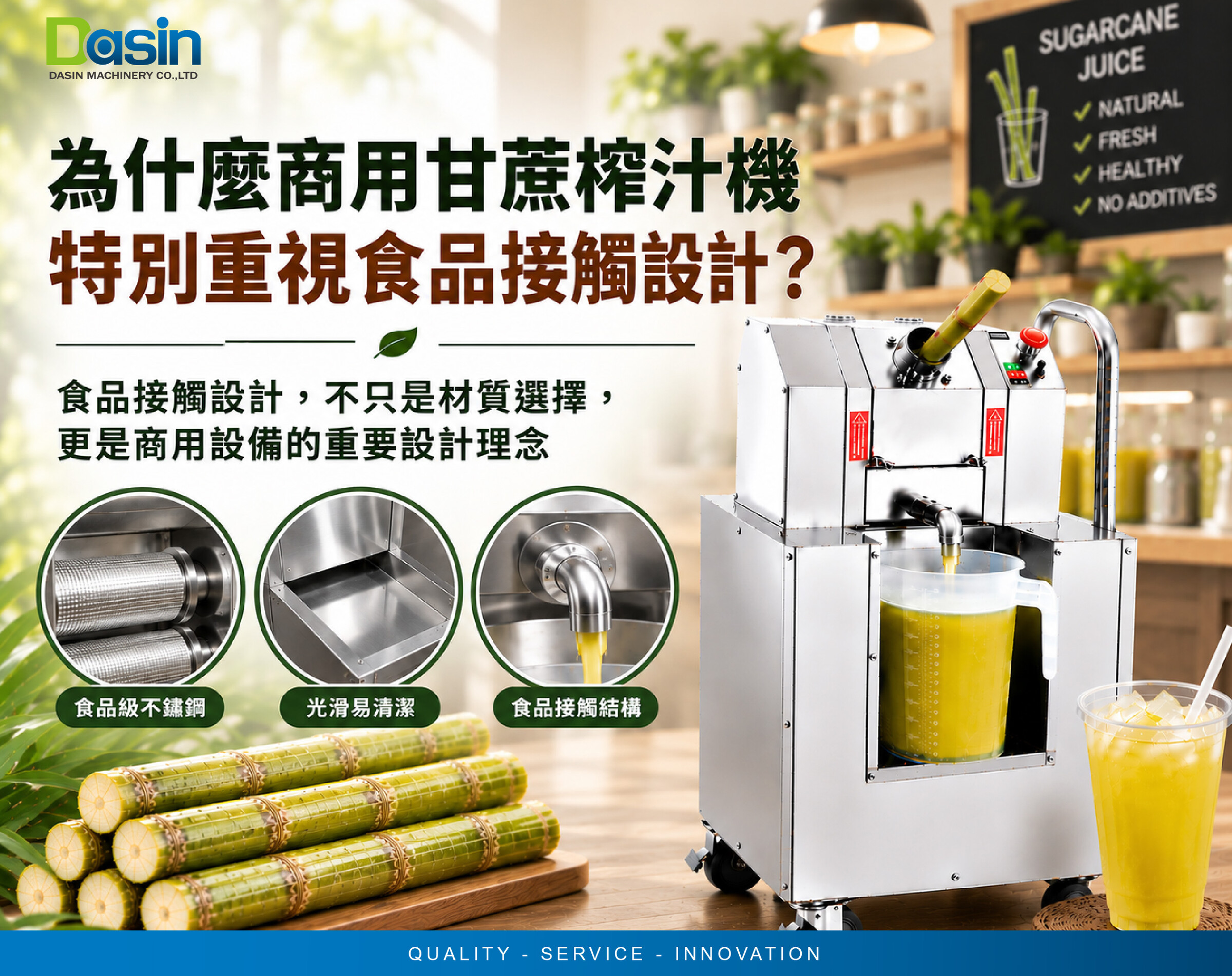 營業用甘蔗榨汁機, 壓甘蔗汁機, 甘蔗壓榨機