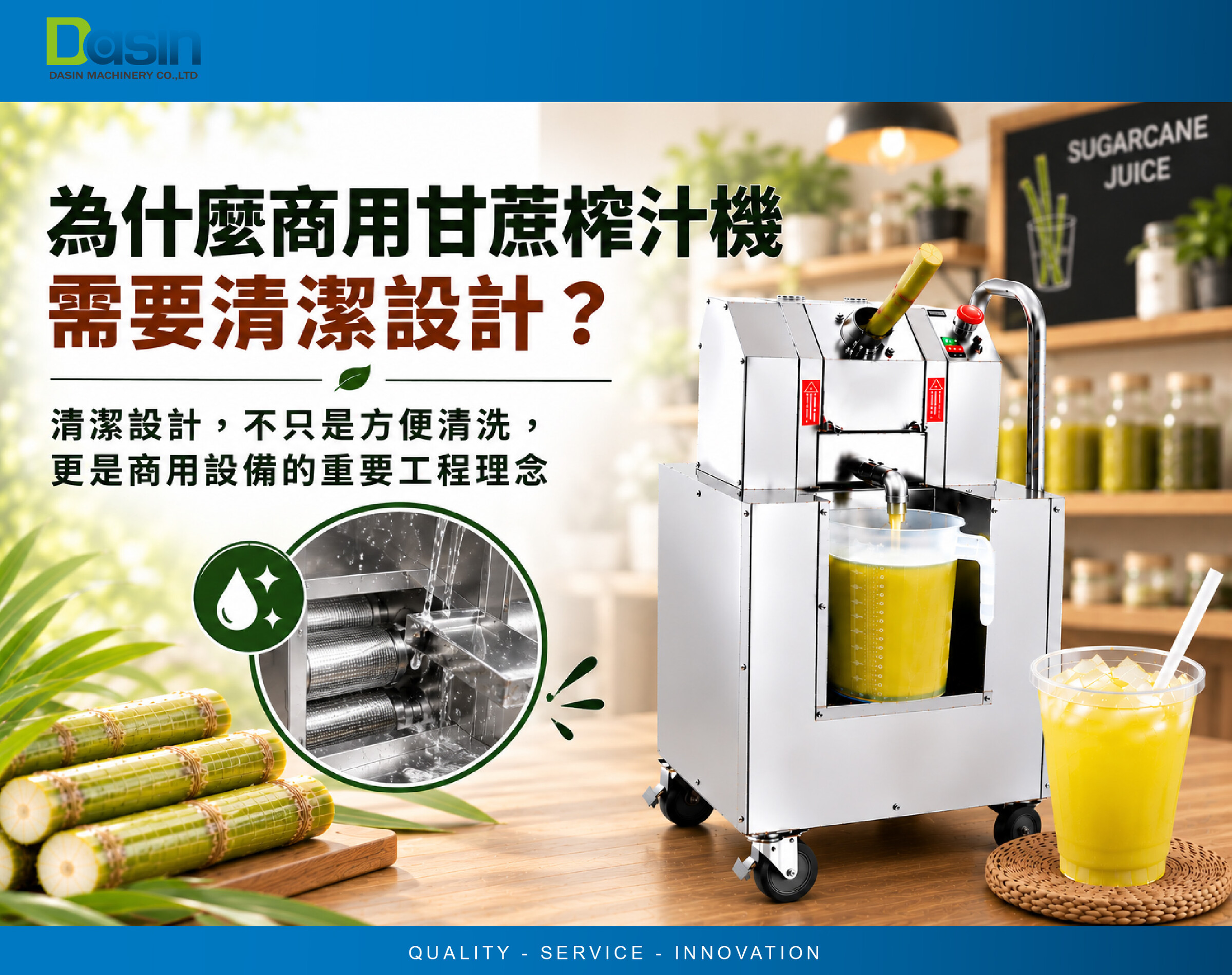 營業用甘蔗榨汁機, 壓甘蔗汁機, 甘蔗壓榨機