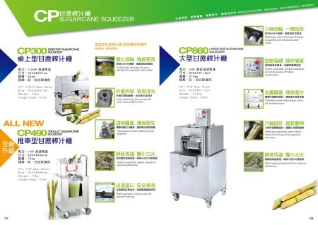 Download do Catálogo da Máquina de Suco de Cana de Açúcar CP490