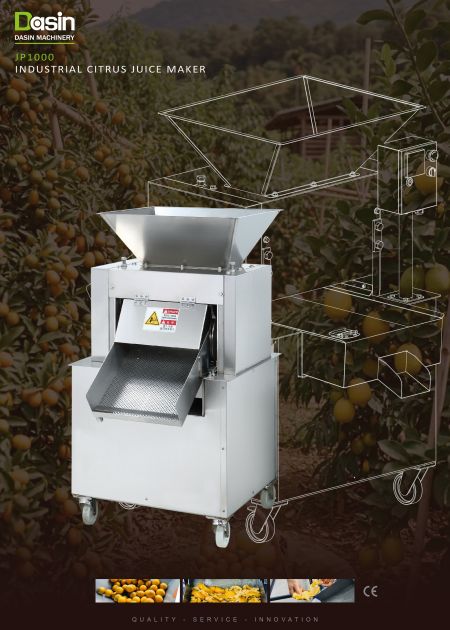 1200kg/h 工业用综合水果榨汁机 - 大型果汁机, 商用榨汁机, 商用果汁机, 大型榨汁机, 工业用果汁机, 工业用榨汁机, 电动柠檬榨汁机, 营业用柠檬榨汁机, 商用柠檬榨汁机