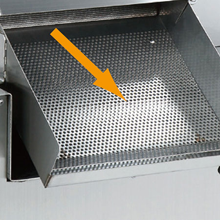 Rangka dalam paduan aluminium. Rol stainless steel. Mudah dibersihkan.