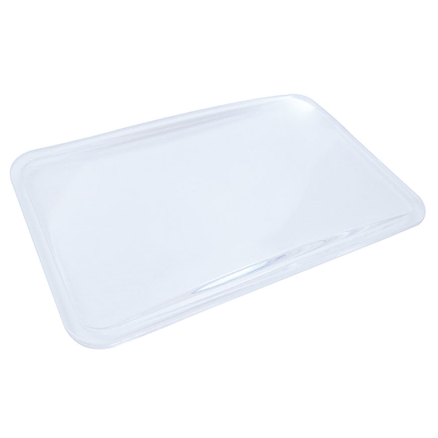 114x71mm Rectangular Acrylic Biconvex Magnifying Lens - 4 1/2