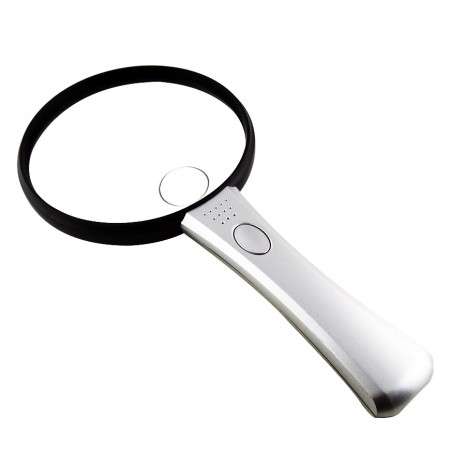 LED Lighted Hands Free Magnifying Glass 4X Large Portable