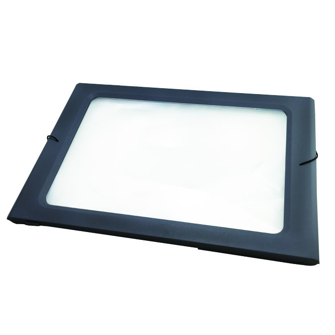 3X Hands Free Acrylic Full Page LED Magnifier | industrial magnifying ...