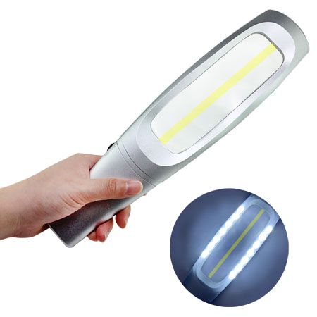 Lámpara-lupa LED cuadrada sin pie