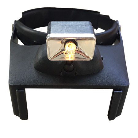 LED Illuminated Head Magnifier Visor with 4 Acrylic Lens Set ...