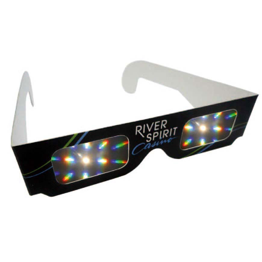 Occhiali arcobaleno 3D in carta cartone all'ingrosso, fornitore di lenti d' ingrandimento industriali