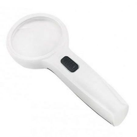 Round LED handheld magnifier with 6X magnification, industrial magnifying  glass supplier