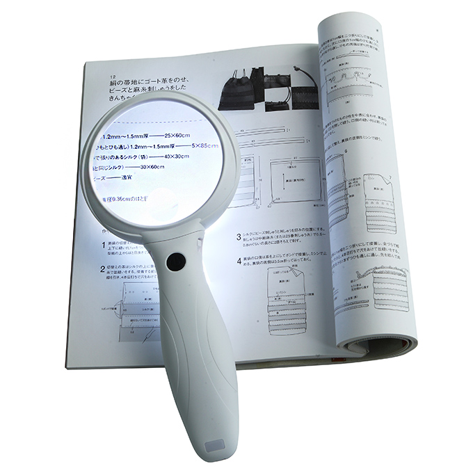Round LED handheld magnifier with USB charging | industrial magnifying ...