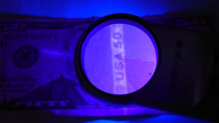 UV light for anti-counterfeiting