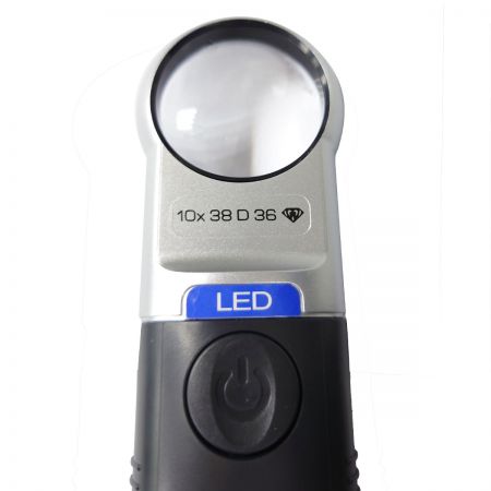Cabeza de mini lupa de luz LED, lupa de mano con soporte