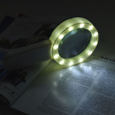 LED高倍率帶燈放大鏡