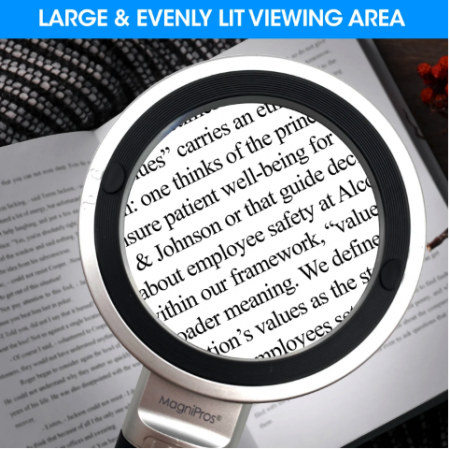 精細觀察10倍放大鏡鏡片高清,文字放大清晰銳利,細節一覽無遺,閱讀輕鬆不吃力