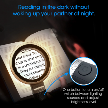 珠寶鑑定10倍放大鏡按鍵輕鬆切換暖光,提供柔和舒適照明,細緻觀察不傷眼