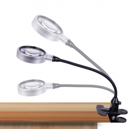Flexible Gooseneck LED light magnifier.