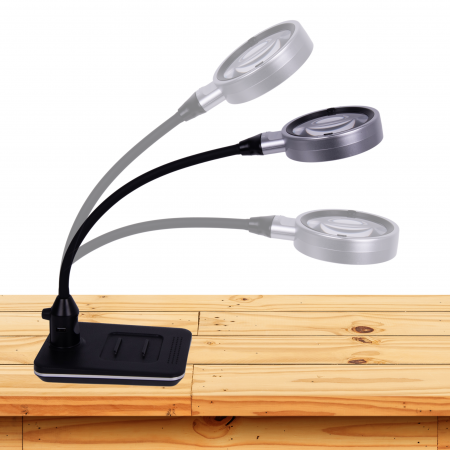 Flexible Schwanenhals-LED-Lichtlupe.