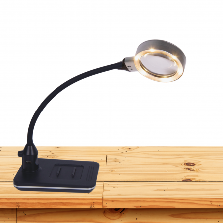 6 luces LED regulables de luz amarilla.