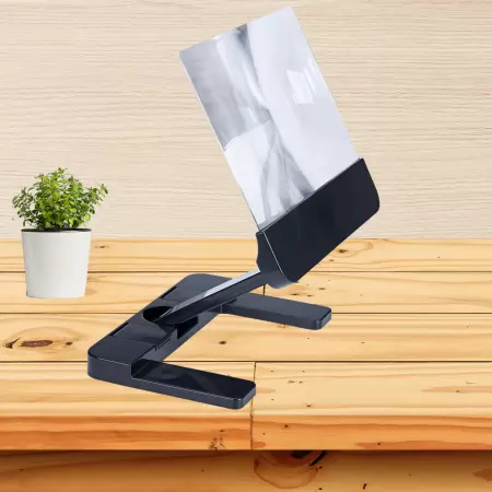 閱讀書頁架放大鏡 書架放大鏡 臺式支架放大鏡 閱讀放大器 折疊支架閱讀放大鏡 看書放大鏡 讀書架放大鏡 書本放大鏡 免手持閱讀放大鏡 舒適閱讀適用模型組裝、珠寶鑑定等精細作業 - 免持式書架放大鏡帶LED燈