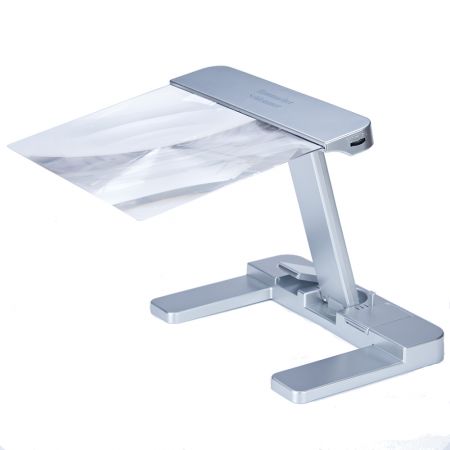 black hand free bookstand book holder magnifier