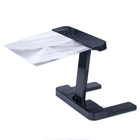 black hand Free bookstand book holder magnifier