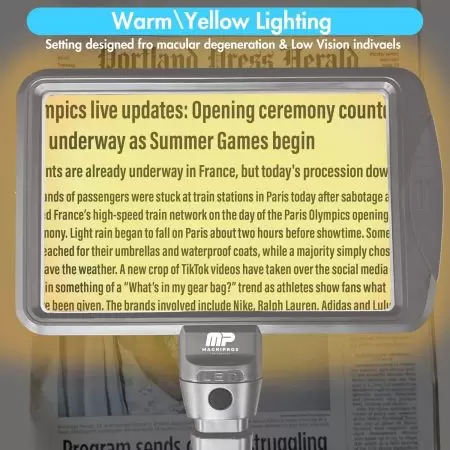 مميزات عدسة مكبرة LED تُثبّت على الرقبة بدون استخدام اليدين. مكبرة صفحات الكتب بدون استخدام اليدين مزودة بإضاءة LED عالية الجودة. تكبير العدسة قابل للتبديل 4 أو 6 مرات. منفذ USB من النوع C للشحن.