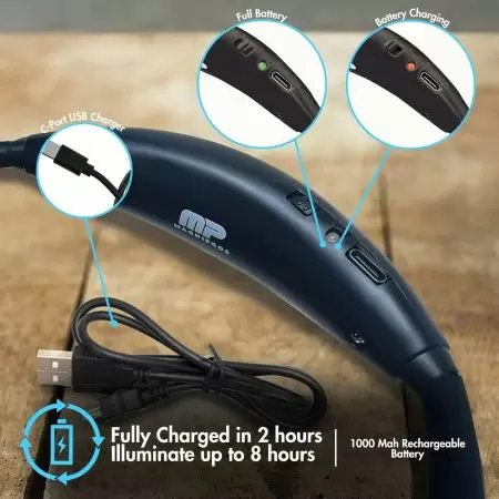 عدسة مكبرة قابلة لإعادة الشحن 3X أو 6X بدون استخدام اليدين مع ضوء، تأتي مع كابل شحن USB من النوع C، عندما يضيء الضوء الأحمر، فهذا يعني أنه لا يوجد طاقة. عندما يضيء الضوء الأخضر، فهذا يعني أنه مشحون بنسبة 100%.