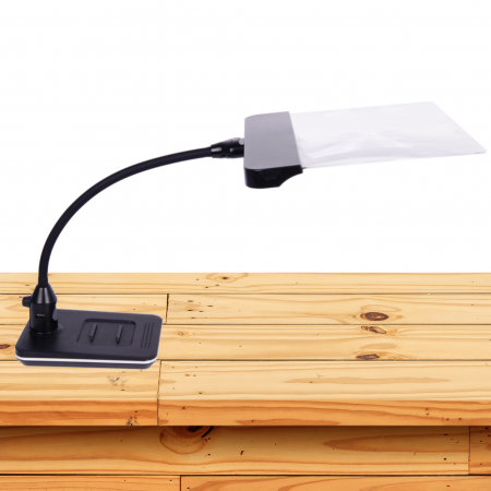 3X 전체 페이지 유연한 구즈넥 책상 램프 LED 조명 돋보기 - 전체 페이지 유연한 구즈넥 책상 램프 LED 조명 돋보기.