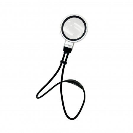 10X hands free magnifying glass High magnification flexible gooseneck hanging neck wear led light magnifier.