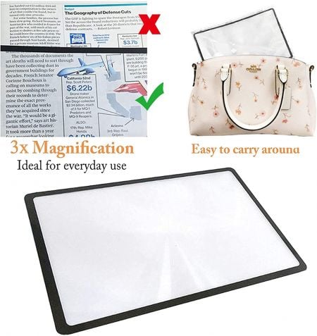 magnifying sheet use conveniently