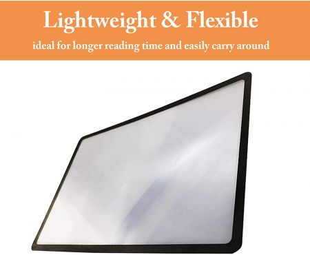 A5 half page magnifying sheet light weight and flexible