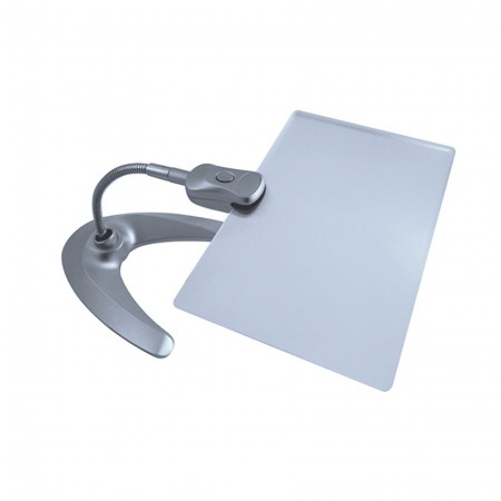 2X Rectangular Lighted Stand magnifying glass