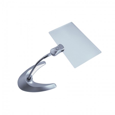 2X Rectangular Desk illuminated LED Magnifier - 2X Rectangular LED Lighted Stand Magnifier