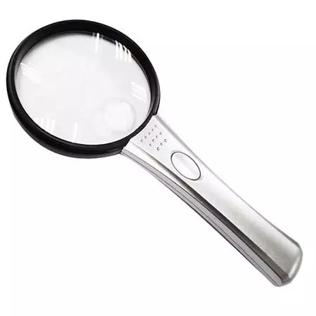 3" 2X Round Illuminated Hand Held Magnifier 4X Bifocal - 2X Round Illuminated Reading Hand Held Magnifier