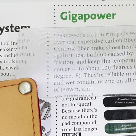 3-fache rechteckige Taschenlupe aus Leder