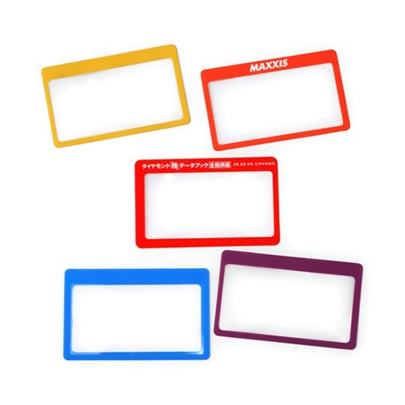 台灣製客製化平面超薄卡片放大鏡 - 各種顏色客製化的放大鏡卡片